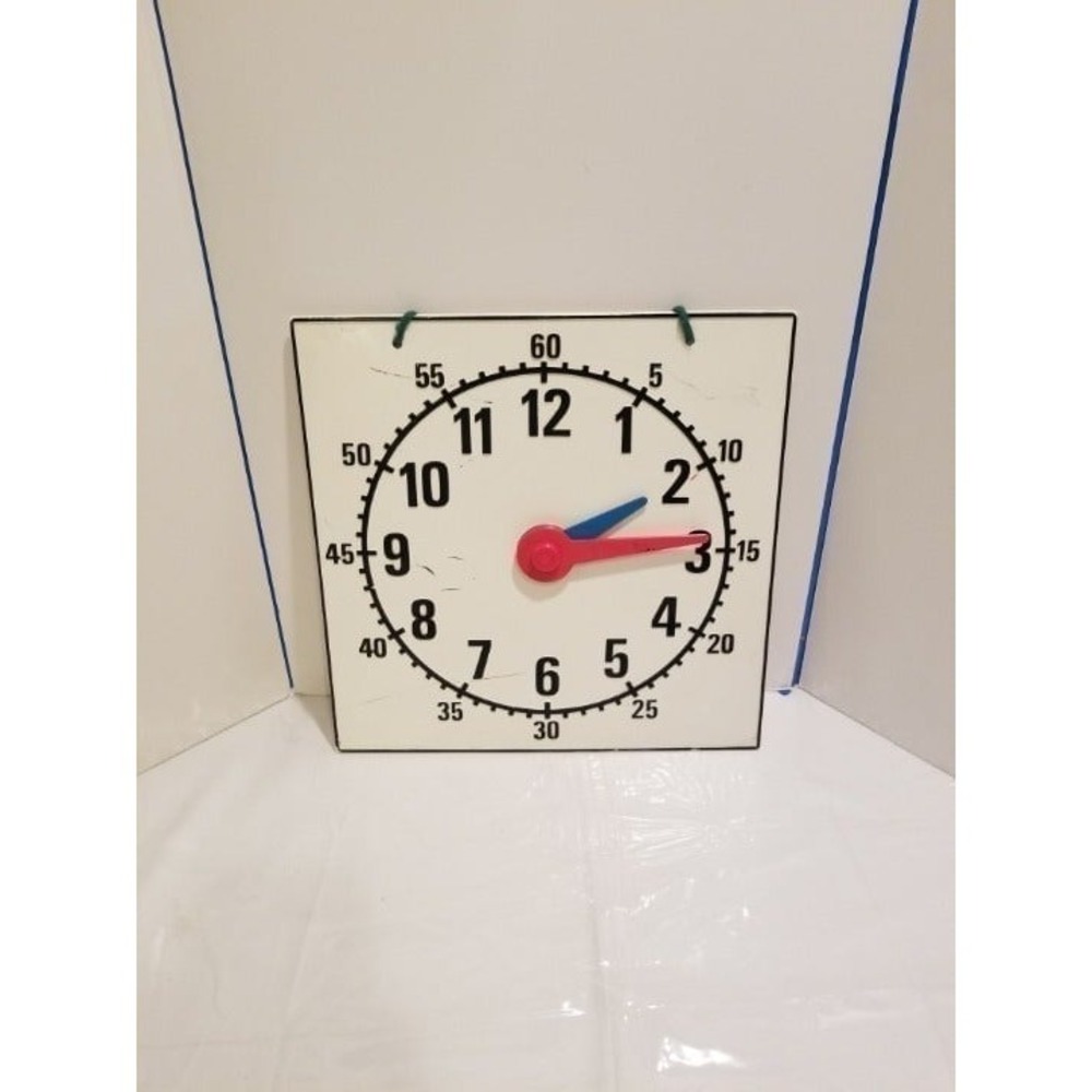 Learning Resources Telling Time Learning White Board Clock 16" Classroom School